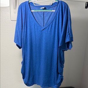 Chic Blue V-Neck Women's Tee